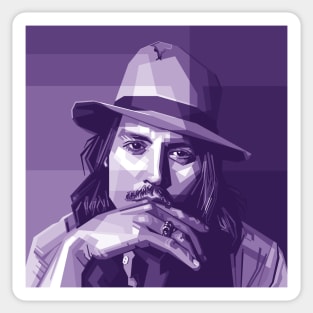 Johnny Depp Purple Sticker